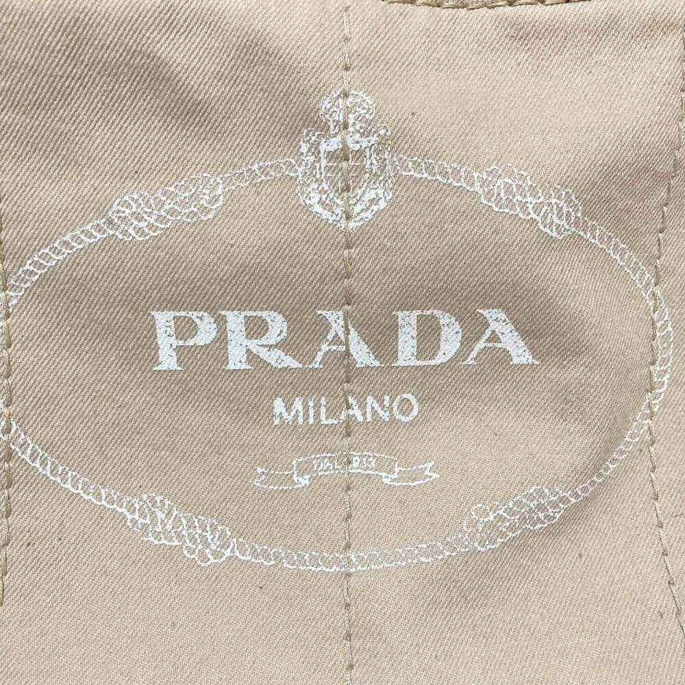 PRADA Canapa Denim Tote Bag B1877B Beige Women's - Picture 14 of 15